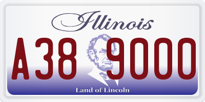 IL license plate A389000