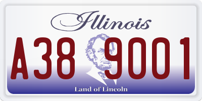 IL license plate A389001