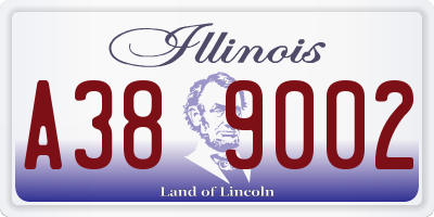 IL license plate A389002