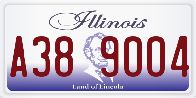 IL license plate A389004