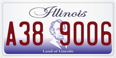 IL license plate A389006