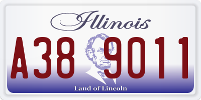 IL license plate A389011