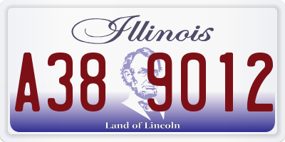 IL license plate A389012