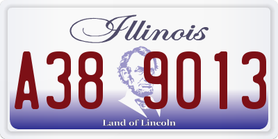 IL license plate A389013