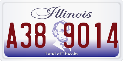 IL license plate A389014