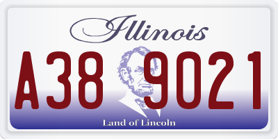 IL license plate A389021