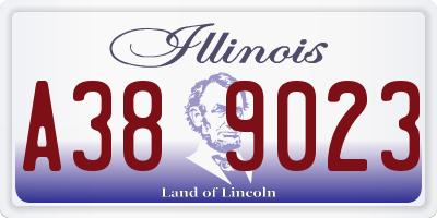 IL license plate A389023