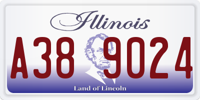 IL license plate A389024