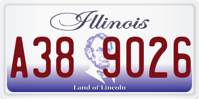 IL license plate A389026