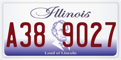 IL license plate A389027