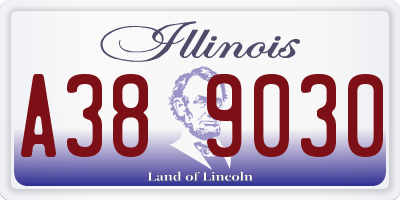 IL license plate A389030