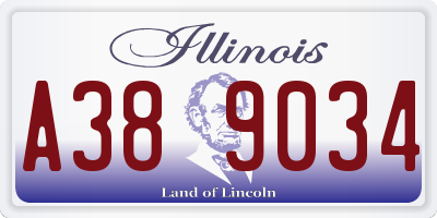 IL license plate A389034
