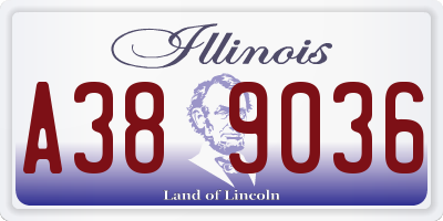 IL license plate A389036