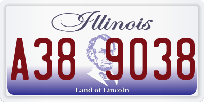 IL license plate A389038