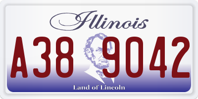 IL license plate A389042