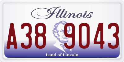 IL license plate A389043