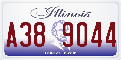 IL license plate A389044