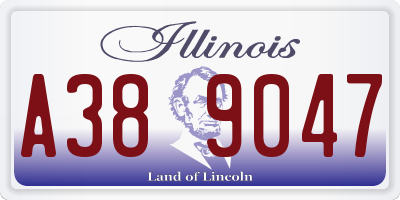IL license plate A389047