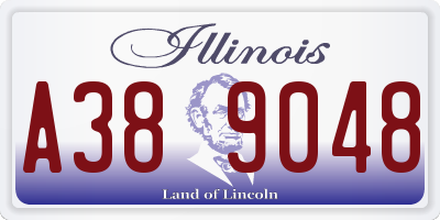 IL license plate A389048