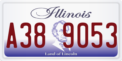 IL license plate A389053