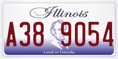 IL license plate A389054