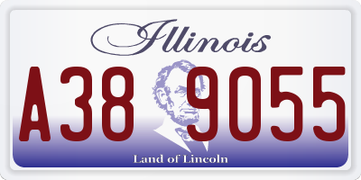 IL license plate A389055