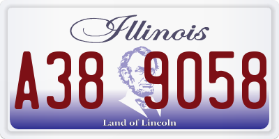 IL license plate A389058