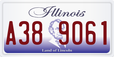 IL license plate A389061