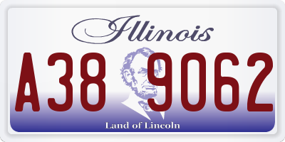 IL license plate A389062