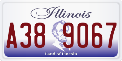 IL license plate A389067