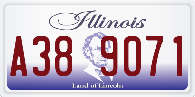 IL license plate A389071