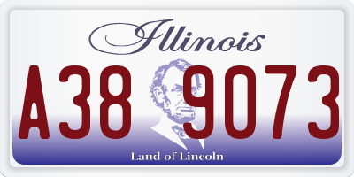 IL license plate A389073