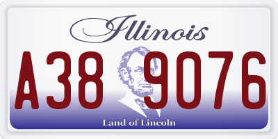 IL license plate A389076