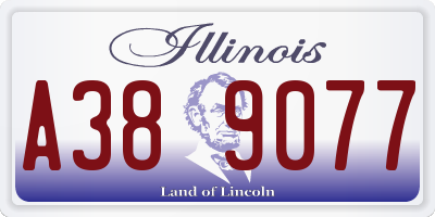 IL license plate A389077