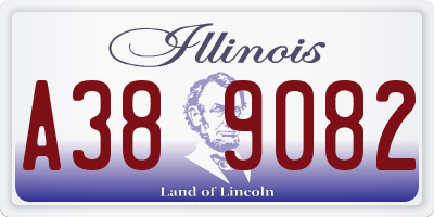 IL license plate A389082