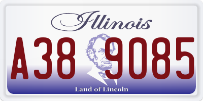 IL license plate A389085