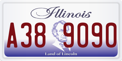 IL license plate A389090