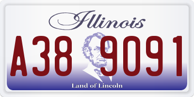 IL license plate A389091