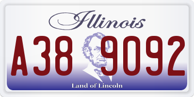 IL license plate A389092