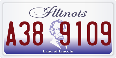 IL license plate A389109