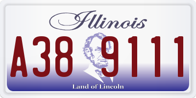 IL license plate A389111