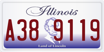 IL license plate A389119