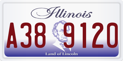 IL license plate A389120