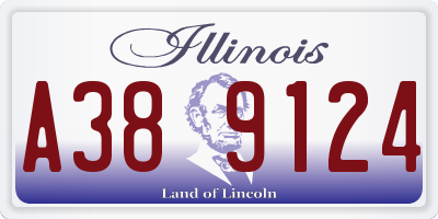 IL license plate A389124