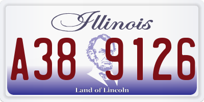 IL license plate A389126