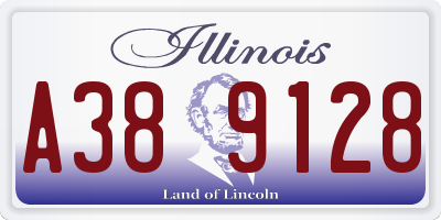 IL license plate A389128