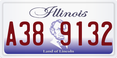 IL license plate A389132