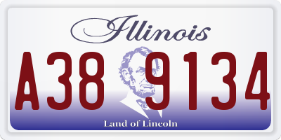 IL license plate A389134