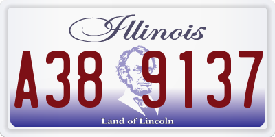 IL license plate A389137