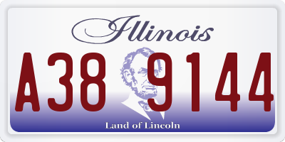 IL license plate A389144